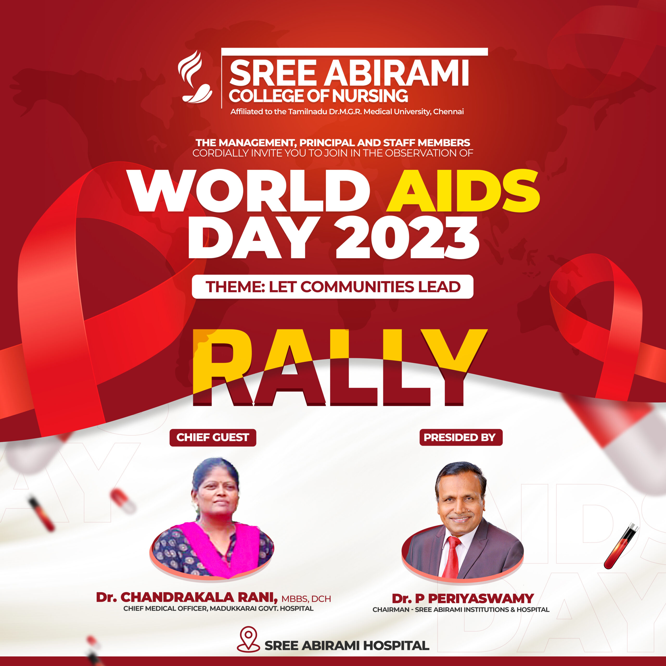 SREE ABIRAMI COLLEGE OF NURSING: Pioneering AIDS Awareness on World AIDS Day 2023