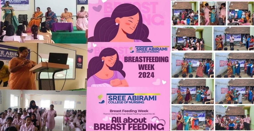 “Nurturing the Future: World Breastfeeding Week 2024 Celebrations at Sree Abirami College of Nursing”